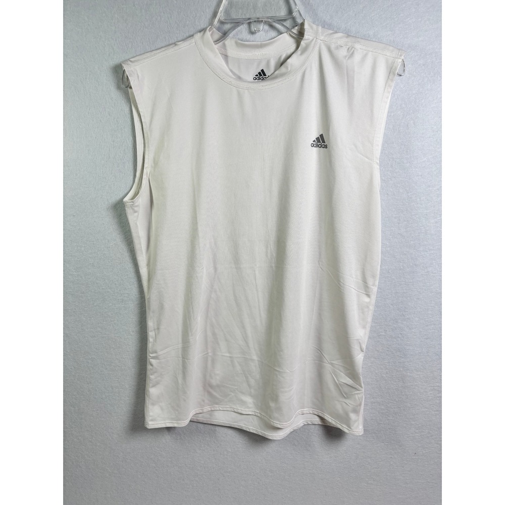 Adidas Climalite Mens XL White Sleeveless Compression Shirt Tank Top 479054